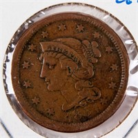 Coin 1854 United States Large Cent Fine
