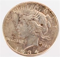 Coin 1934-S Peace Dollar Choice Rare!