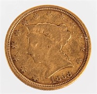 Coin 1858 P United Sates Coronet Gold $2.5