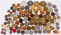 Coin Collection of 100 Old Tokens