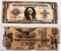 Coin 2 Large United States Currency Notes