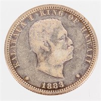 Coin Rare Hawaiian Quarter 1883