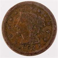 Coin 1853 United States Large Cent EF