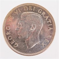 Coin 1952 Canadian Silver Dollar AU.