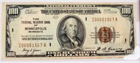Coin 1929 $100 National Bank Note Rare!