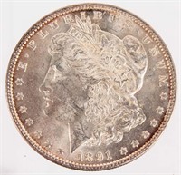 Coin 1891-P Morgan Silver Dollar Gem BU