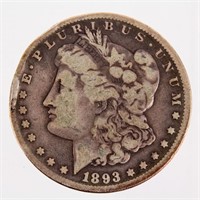 Coin 1893 CC  Morgan Silver Dollar Rare!
