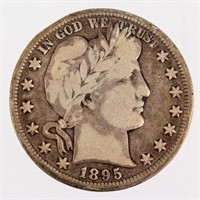 Coin 1895-P  Barber Half Dollar Scarce Fine