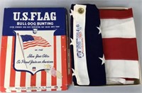 Vintage, NOS Bulldog Bunting US 4x6 Flag, More