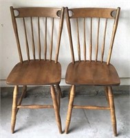 Maple Spindle Back Side Chairs (2)