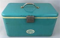 Vintage Turquoise Thermos Holiday Ice Chest