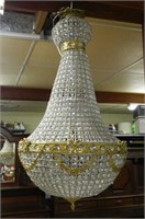 Grand Crystal Bead and Prism Chandelier.