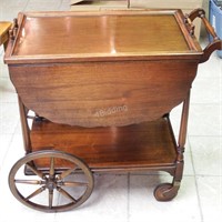 Antique Paalman Wood  Tea Cart w/ Removable Tray