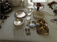 Group Lot of Twelve Pieces of Silver Plate