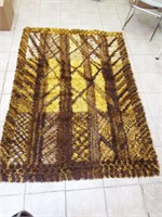 Retro Brown, Gold & Yellow Area Carpet
