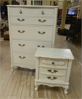 French Provincial Style Painted Chests. 2 pc.