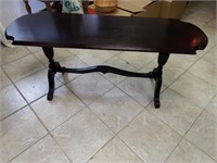 Vintage Dark Stained Solid Wood Coffee Table