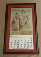 1904 Indianapolis Brewing Co. Framed Calendar.