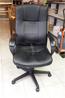 Black Leather Style Office Chair