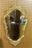 Gilt Rococo Framed Beveled Mirror.