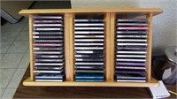 Wooden CD Stand & CD's