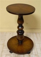 Turned Oak Occasional Table.