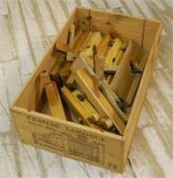 Wooden Crate with Hand Planes. 13 pc.