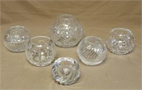 Cut Crystal Rose Bowls and Candle Votives.