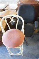 Padded Stool / Rolling Office Chair