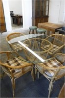 Glass Top Table w/ 4 Chairs
