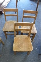 3 Vintage Childs Chairs