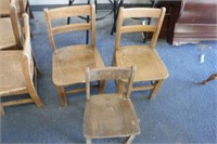 3 Vintage Childs Chairs