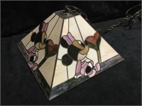 Stain Glass Minnie with Flower Hanging Light