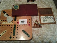 HANDMADE CHINESE CHECKERS, SCRABBLE, DOMINOES,