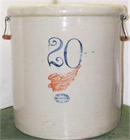 1930's RED WING 20 Gallon Handled Stoneware Crock