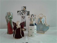 LOT OF ANGELS FIGURINES, ETC