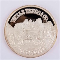 Coin Wells Fargo .999  Silver Round 1 Troy Oz.