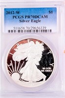 Coin 2012-W American Eagle .999 Silver PCGS PR70
