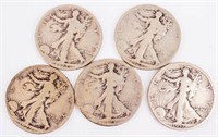 Coin 5 Semi Key Walking Liberty Half Dollars