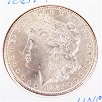 Coin 1887-P Morgan Silver Dollar Unc.