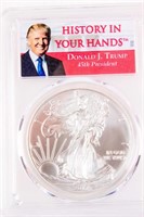 Coin 2017 Silver Eagle NGC Trump 45th President