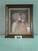 MARGARET KANE FRAMED PICTURE BOY AND GIRL