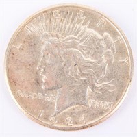 Coin 1924-S Peace Silver Dollar Key Date!