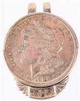 Coin 1881 Morgan Silver Dollar Money Clip Sterling