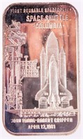 Coin Columbia Space Shuttle .999  Silver1 Troy Oz.