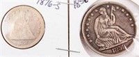 Coin Seated Quarter & Half Dollar