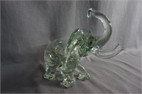 Vintage Blown Art Glass Elephant