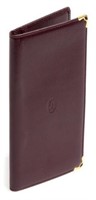 CARTIER BURGUNDY LEATHER LONG WALLET