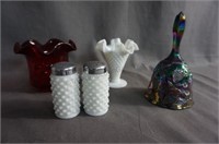 Fenton & Westmoreland Glass Bell, Vases & Shakers