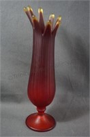 Westmorland Glass Red Amberina 11" Bud Vase